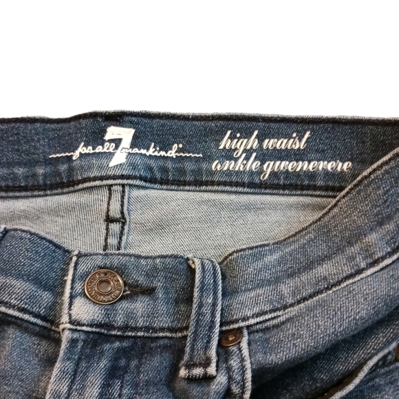 7 For All Mankind Jeans Guinevere High Waist Ankle Jeans - Picture 7 of 9